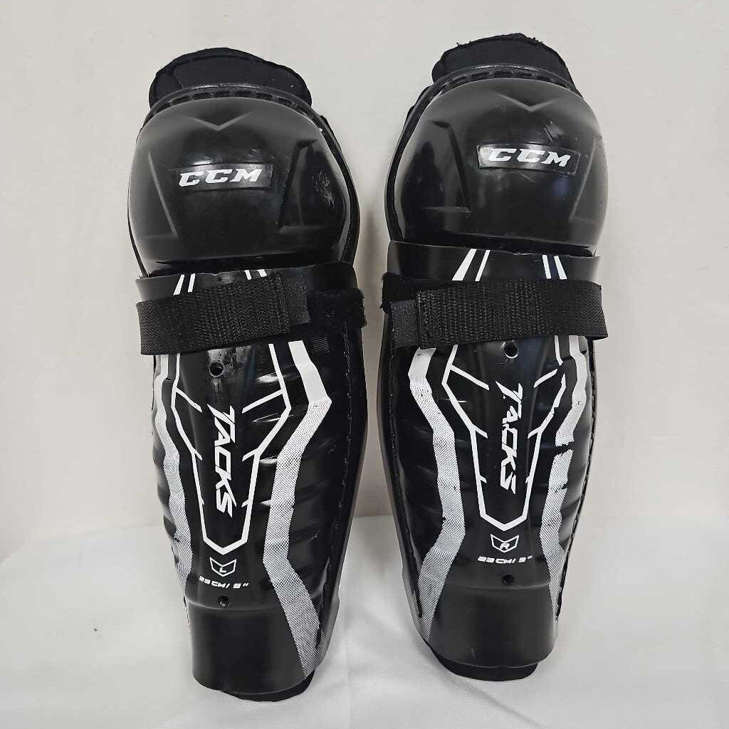 CCM Tacks Youth Hockey Shin Pads | Used | 9"