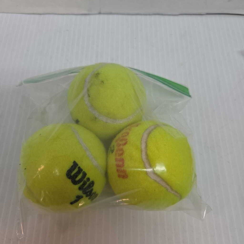 Assorted Preowned Tennis Balls 3 Pack Yellow