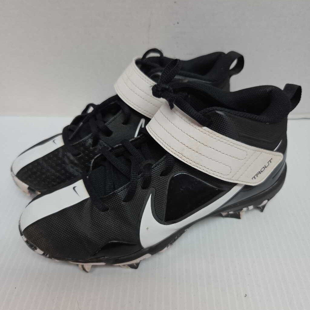Nike Trout FASTFLEX Baseball/Softball Cleats Black/White Size 5 Preowned