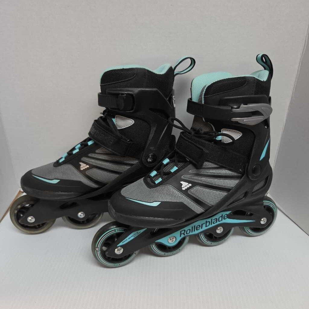 Rollerblade Zetrablade Inline Skates Black/Grey Size Women's 8 Preowned