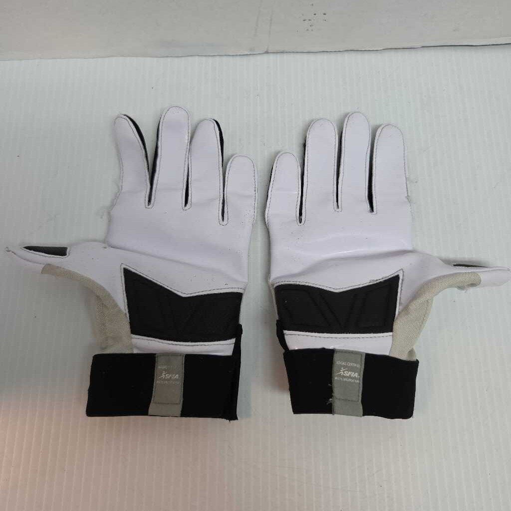 Adidas Scorch Destroy Padded Lineman Football Gloves White/Black Size L/XL Preowned