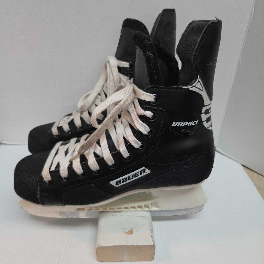 Bauer Impact 75 Hockey Skates Black Size 8.5 Preowned