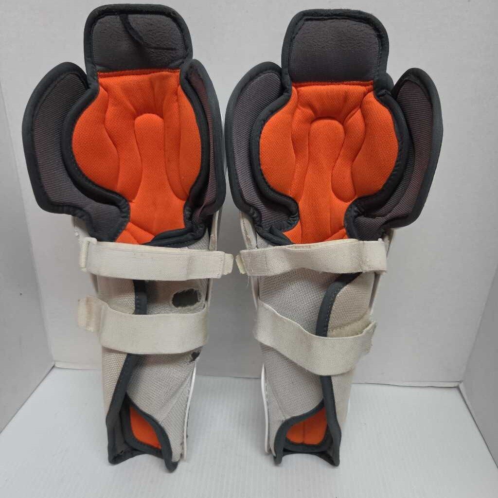 Easton M3 Hockey Shinguards White/Grey Size 13" Preowned