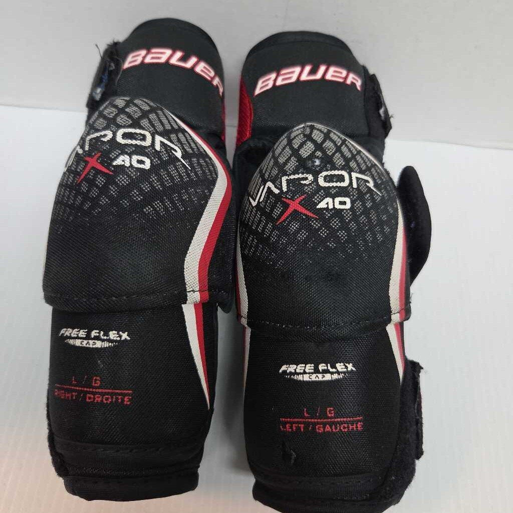 Bauer Vapor X:40 Ice Hockey Elbow Pads Black/Red Size Junior Large Preowned