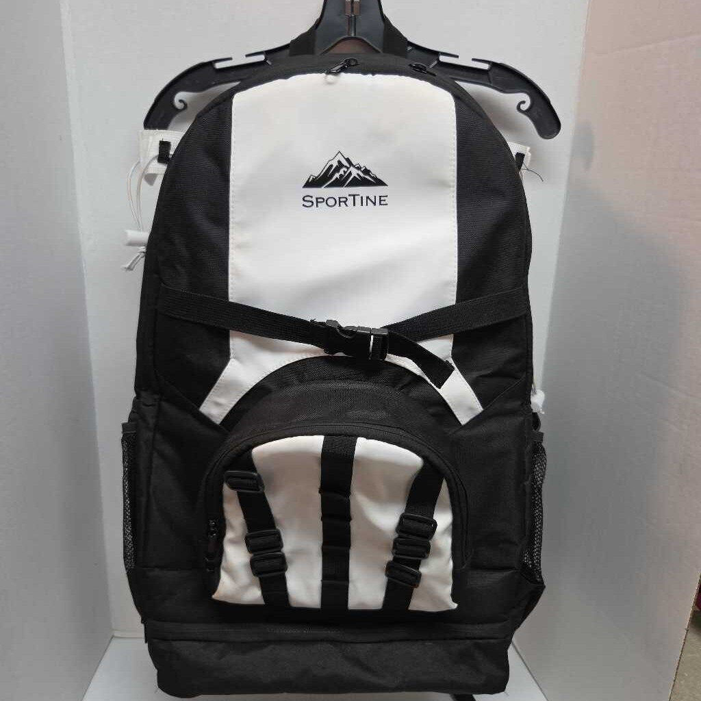 SporTine Lacrosse Equpment Bag Backpack Black/White Size Adult Preowned