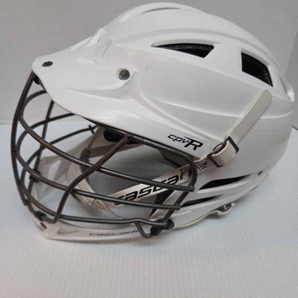 Cascade CPV-R Lacrosse Helmet White Size S/M Adjustable Preowned