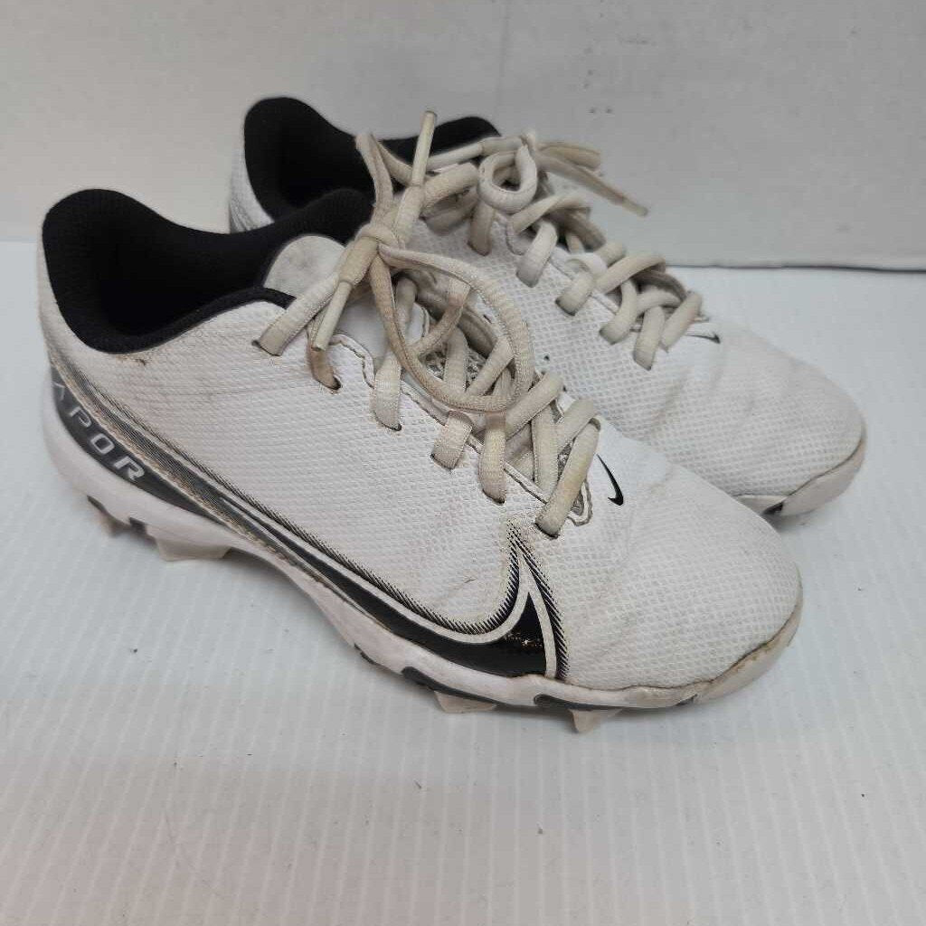 Nike Vapor Molded Baseball Cleats White/Black Size 2 Preowned