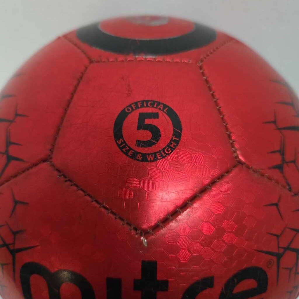 Mitre CHROME Soccer Ball Red/Black Size 5 Preowned